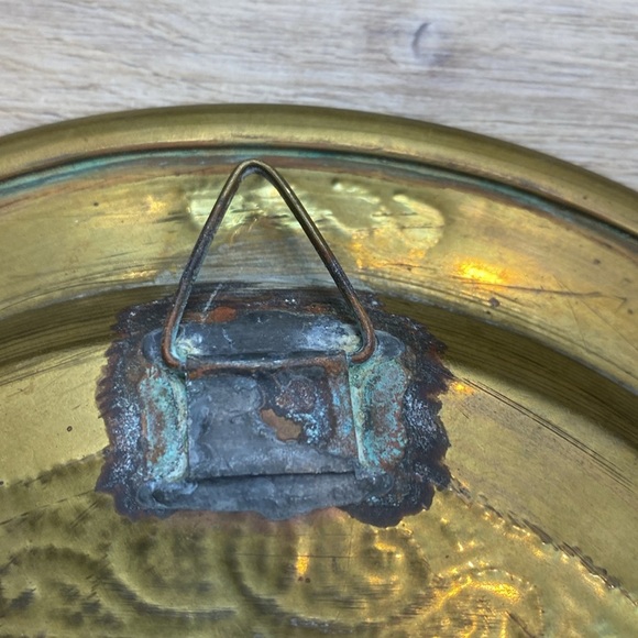 Vintage Middle Eastern Brass Plate Art - Picture 5 of 7